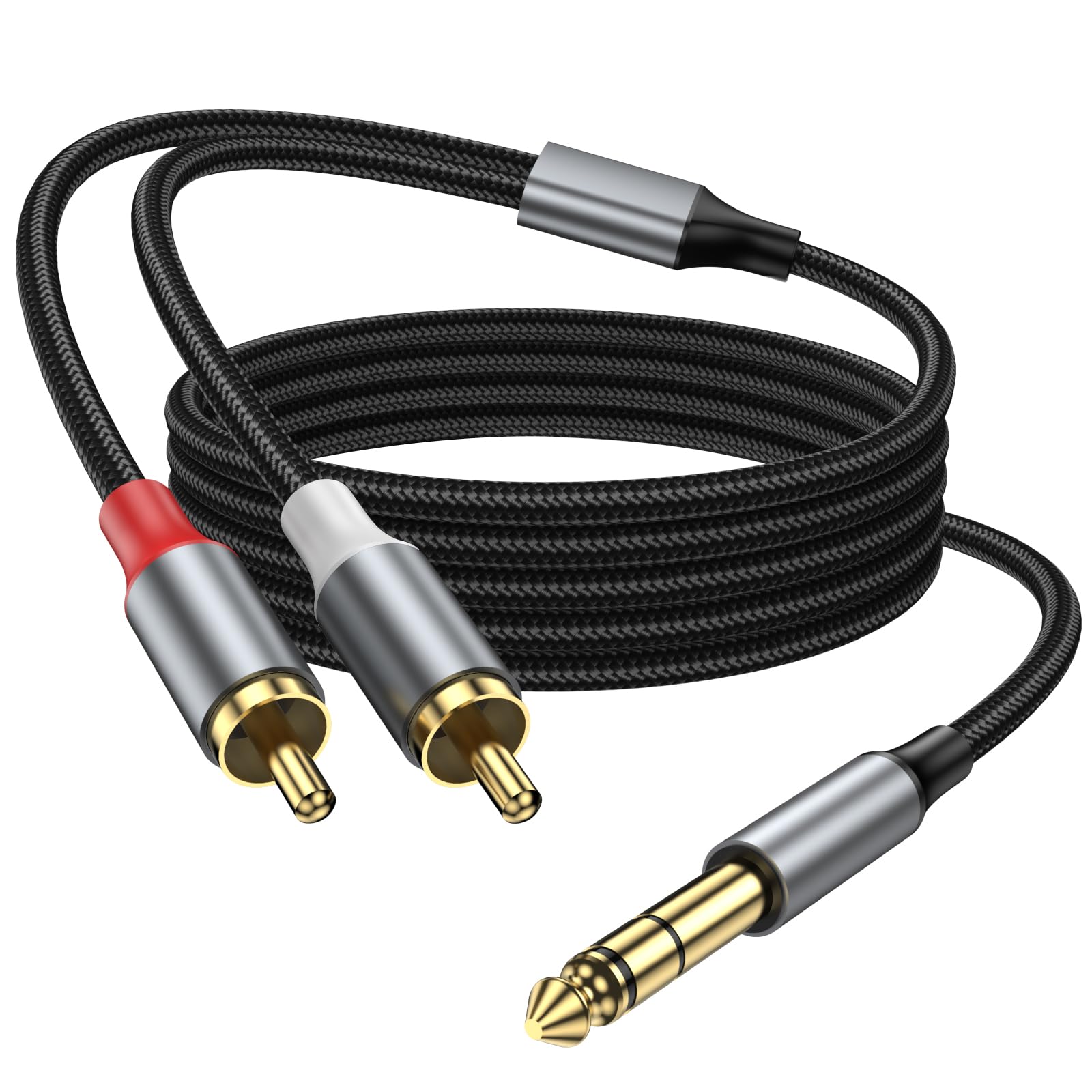 ●値下げ◆銘球／ＲＣＡ　６Ｌ６ＧＣ　動作確認品２本◆高音質ＡＤ・ＰＯＷＥＲ装着◆ Amazon | KAYQINHO 6.35mmからデュアルRCAオーディオケーブル 1M、6.35